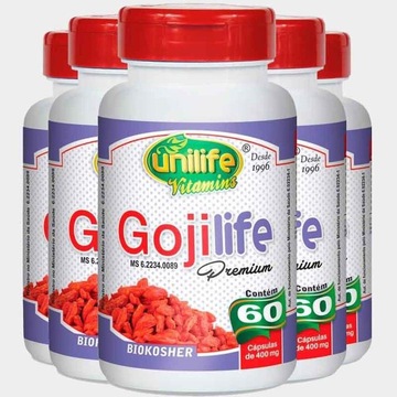 Kit Goji Berry Goji Life Unilife - 60 cápsulas - 5 unidades