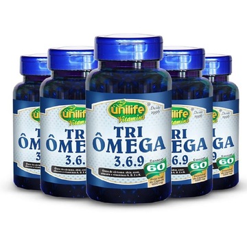 Kit Tri Ômega Unilife - 60 Cápsulas - 5 Unidades
