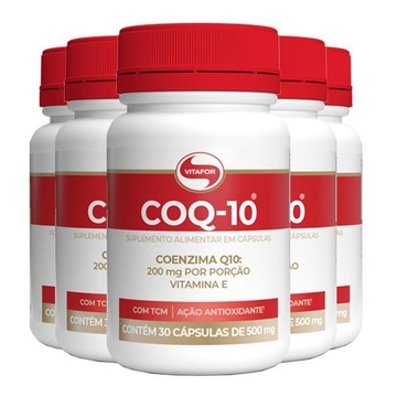 Kit de 5 Coenzima COQ-10 Vitafor 30 cápsulas