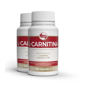 Kit de L-Carnitina + B6 Vitafor - 120 cápsulas - 2 unidades