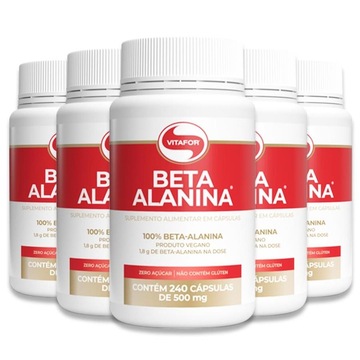 Kit Beta Alanina Vitafor - 240 Cápsulas - 5 Unidades