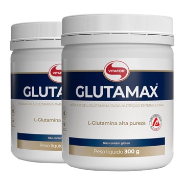 Kit de Glutamina Glutamax em Pó Vitafor - 300g - 2 unidades