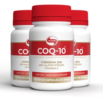 Kit de Coenzima COQ-10 Vitafor 30 cápsulas - 3 unidades