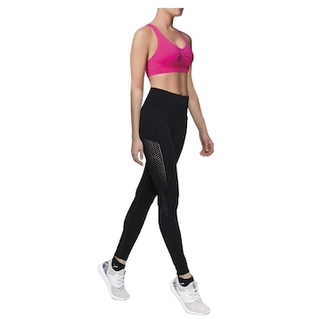 Kit Calça Legging Selene Sem Costura + Top Fitness Nadador - Feminina