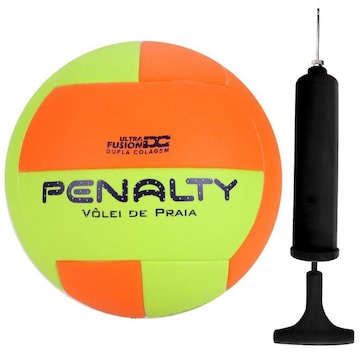 Kit Bola de Vôlei de Praia Penalty XXI + Bomba de Ar Poker Way