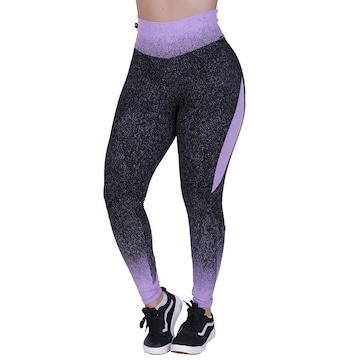 Calça Legging Orbis Fitness Degradê Recortes Cós Alto Poliamida - Feminina