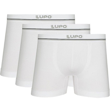 Kit de Cuecas Boxer Lupo Microfibra sem Costura - Adulto - 3 Unidades