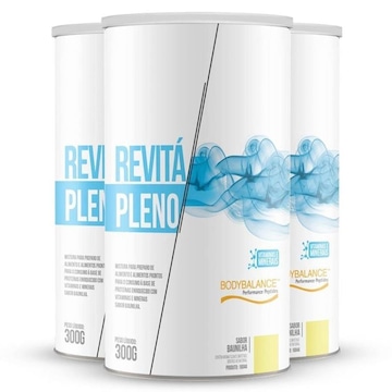 Kit Proteína 20G Revitá Pleno Chá Mais - Baunilha - 300g - 3 unidades
