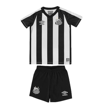 Kit do Santos Oficial 2 2022 Umbro: Camisa + Calção - Infantil