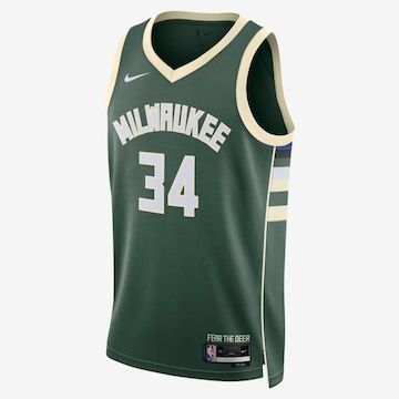 Camiseta Regata Nike Milwaukee Bucks Icon Edition 2022/23 - Masculina