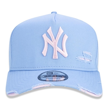 Boné Aba Curva New Era 9Forty AFrame NY Yankees Destroyed - Strapback - Adulto