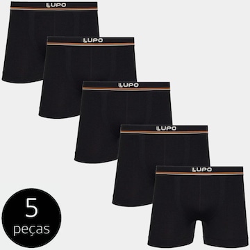 Cueca Boxer Lupo Esportiva sem Costura - Adulto - 5 unidades