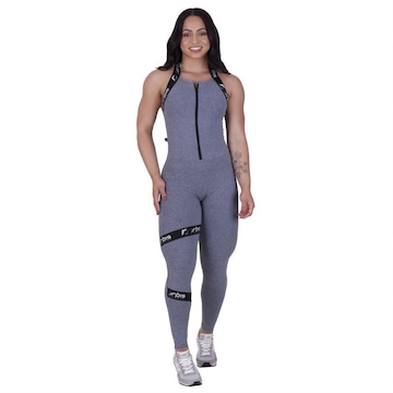 Macacão Orbis Fitness com Zíper Frontal e Elástico Personalizado - Feminino