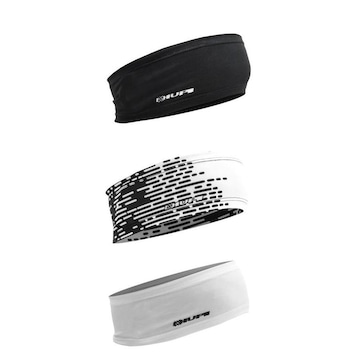 Kit de Testeira Headband HUPI Black & White - 3 Unds
