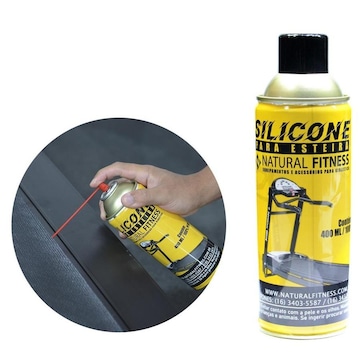 Silicone Lubrificante Spray Natural Fitness - 400ml