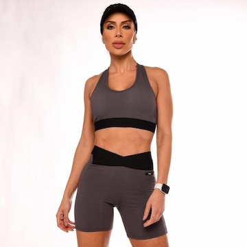 Top Fitness Vibs Fitwear Costas Nadador Fitness com Bojo - Feminino