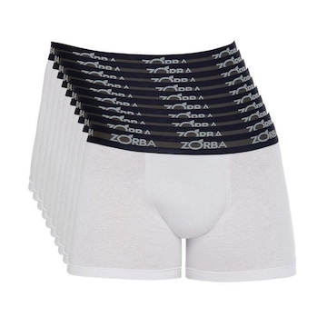 Kit Cuecas Boxer Zorba Algodão Max 702 - 10 Unidades - Masculino