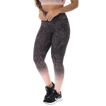 Calça Legging Orbis Fitness Cintura Alta Jacquard Degrade - Feminina