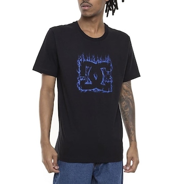 Camiseta Dc Shoes Blue Flame Plus Size - Masculina