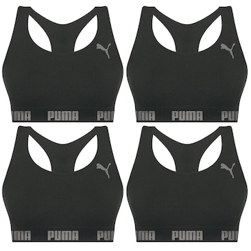 Kit Top Fitness Puma Nadador sem Costura - Feminino - 4 unidades