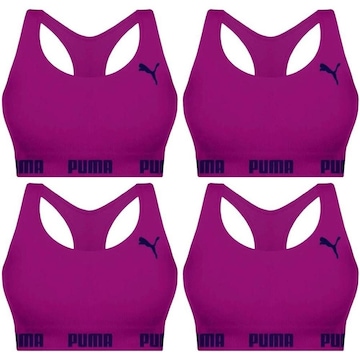 Kit Top Fitness Puma Nadador sem Costura - Feminino - 4 unidades