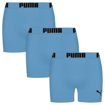 Kit Cuecas Boxer Puma Sem Costura - 3 Unidades - Masculina