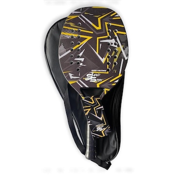 Raquete de Beach Tennis Sland Spin Carbono 3K High Voltage + Raqueteira