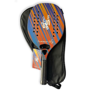 Raquete de Beach Tennis Sland Spin Carbono 3K Summer Sky + Raqueteira