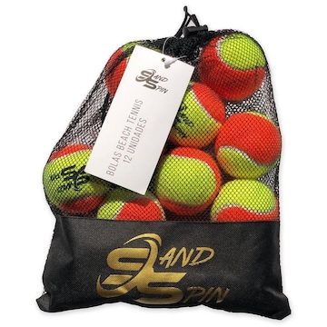 Bola de Beach Tennis Sland Spin Profissional - 12 Unidades
