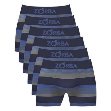 Kit Cuecas Boxer Zorba Listrada 847 - 6 Unidades - Masculina