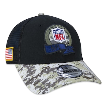 Boné Aba Curva New Era 9Forty NFL Shield Salute To Service 2022 - Snapback - Trucker - Adulto