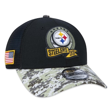 Boné Aba Curva New Era 9Forty Pittsburgh Steelers Salute To Service 2022 - Snapback - Trucker - Adulto