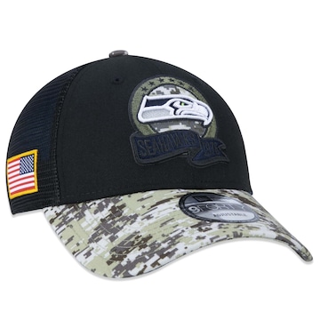 Boné Aba Curva New Era 9Forty Seattle Seahawks Salute To Service 2022 - Snapback - Trucker - Adulto