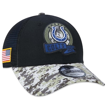 Boné Aba Curva New Era 9Forty Indianapolis Colts Salute To Service 2022 - Snapback - Trucker - Adulto