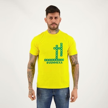 Camiseta Futfanatics Brasil Cruzadas - Masculina