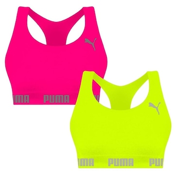 Kit Top Puma Nadador Sem Costura - Feminino - 2 Unidades