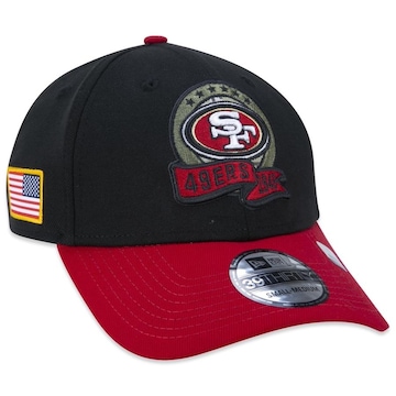 Boné Aba Curva New Era 39Thirty San Francisco 49Ers Salute To Service 2022 - Stretch Fit - Masculino