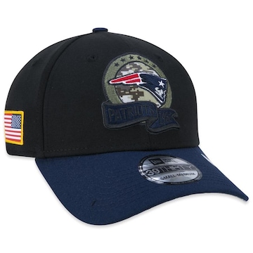 Boné Aba Curva New Era 39Thirty New England Patriots Salute To Service 2022 - Stretch Fit - Masculino