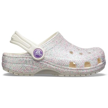 Sandália Crocs Classic Clog Glitter Oyster - Infantil