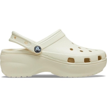 Sandália Crocs Classic Platform Clog W Bone - Unissex