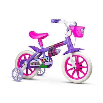 Bicicleta Nathor Violet Aro 12 com Cesto - Freio Tambor - Infantil