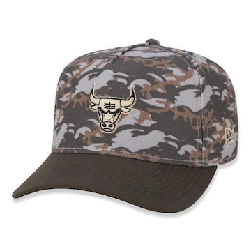 Boné Aba Curva New Era Chicago Bulls 940 A-Frame Neutral Wild Camo - Snapback - Adulto