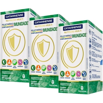 Kit 3Polivitamínico Imunidade Catarinense Pharma - 180 cps