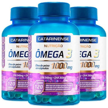 Ômega 3 Catarinense Pharma 1000mg - 360 Cápsulas 100% - 3 unidades