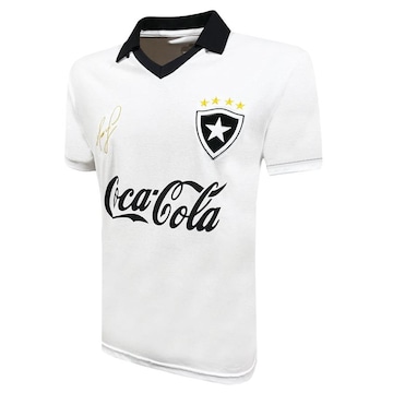 Camisa Liga Retrô Maurício Botafogo Branco Cola 1989 Masculino
