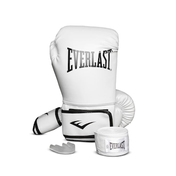 Kit Box Everlast Luvas + Bandagem + Protetor Bucal -