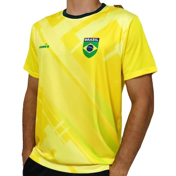 Camisa Brasil Diadora Penta Bandeira - Masculino