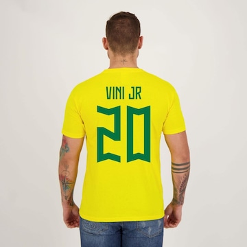 Camisa do Brasil Futfanatics 20 Vini Jr - Masculina