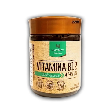 Vitamina B12 Metilcobalamina Nutrify Vegana - 60 Capsulas