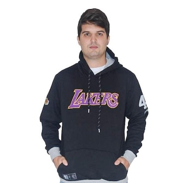 Blusão de Moletom com Capuz NBA Lakers Canguru - Masculino